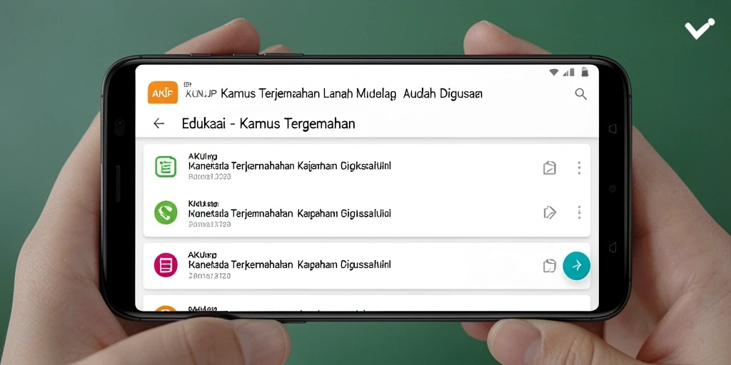Tampilan antarmuka AKUNJP untuk kamus terjemahan yang intuitif.
