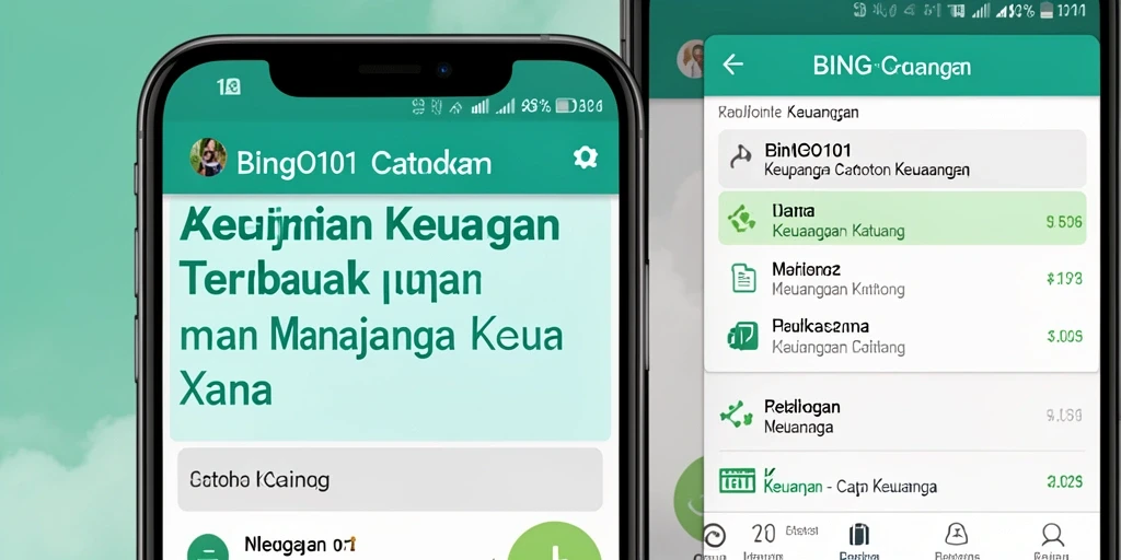 Tampilan antarmuka BINGO101 dengan fitur Catatan Keuangan yang terorganisir.
