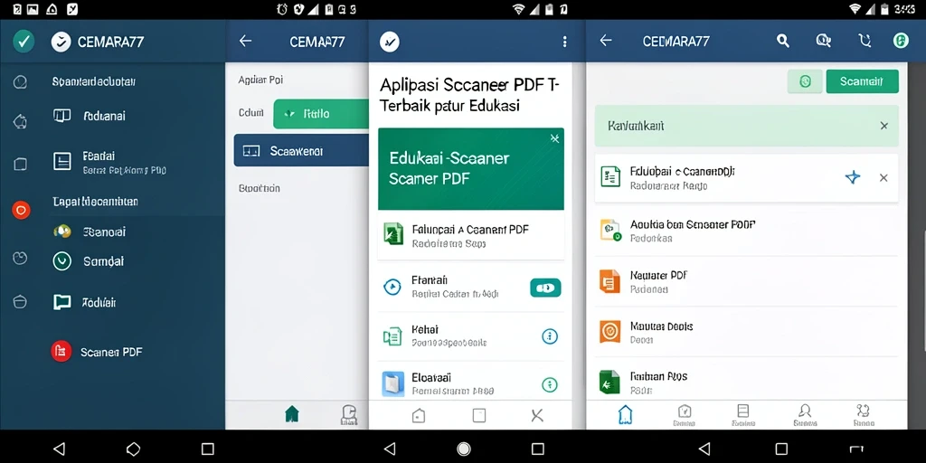 Antarmuka CEMARA77 yang memudahkan pemindaian PDF.