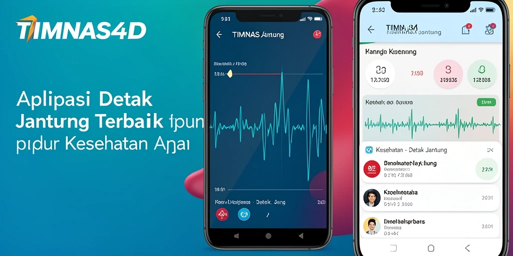 Tampilan antarmuka aplikasi TIMNAS4D saat memantau detak jantung.