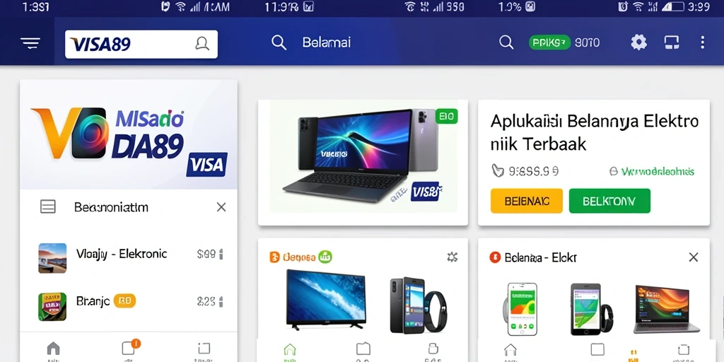 Antarmuka aplikasi VISA89 yang sederhana dan mudah digunakan.