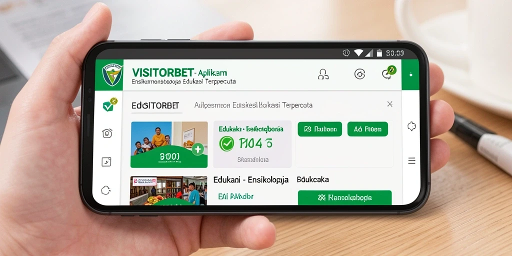 Tampilan antarmuka aplikasi VISITORBET yang informatif.