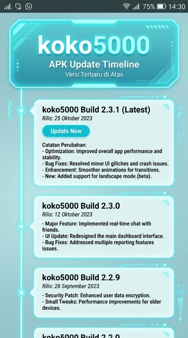 Riwayat Versi Aplikasi koko5000 untuk Android